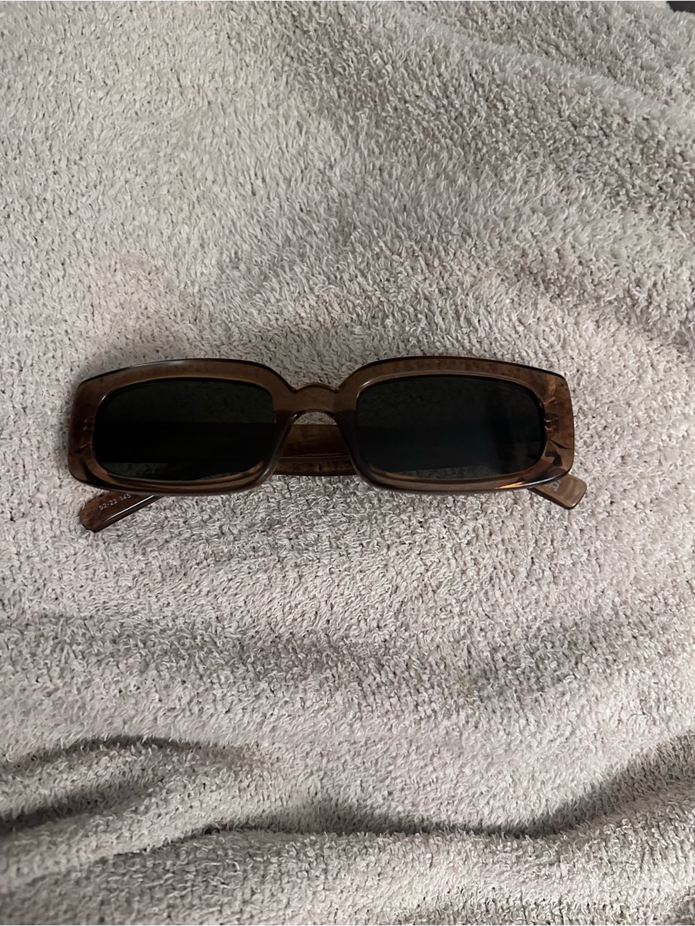Le Specs Tortoiseshell Rectangular Sunglasses with Dark Lenses